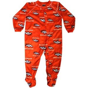 Nwt ✨ NFL Denver Broncos Newborn Full Zip Raglan Coverall - Orange 3-6 months